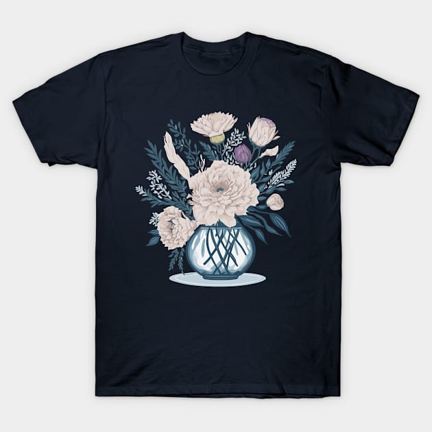 Vase with flowers. T-Shirt by webbygfx